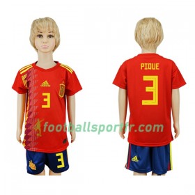 Tenue Espagne Pique 3 Enfant Domicile Coupe du monde 2018 Maillot de Foot